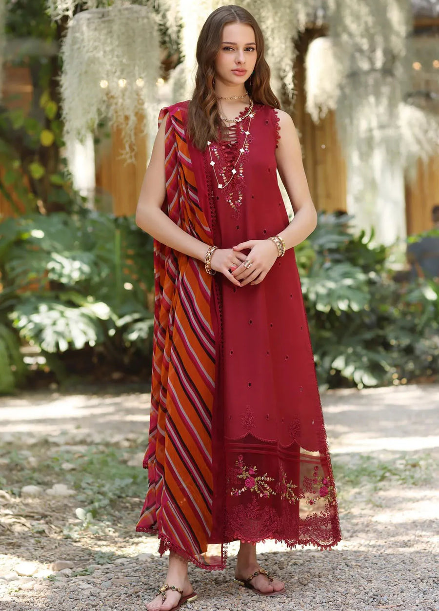Noor by Saadia Asad Eid Luxe Printedkari Unstitched 3Pc Suit D-03B