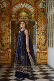 Noor by Saadia Asad Embroidered Cotton Net Unstitched 3Pc Suit D-03 Blue