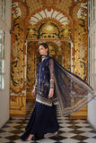 Noor by Saadia Asad Embroidered Cotton Net Unstitched 3Pc Suit D-03 Blue