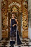 Noor by Saadia Asad Embroidered Cotton Net Unstitched 3Pc Suit D-03 Blue