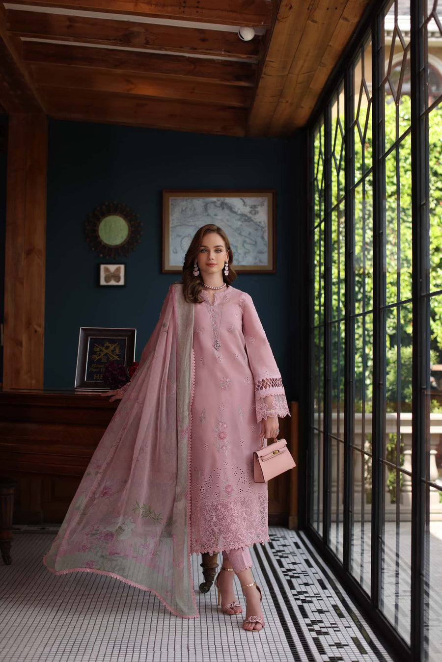 Noor by Saadia Asad Eid Luxury Schiffli Laserkari Unstitched 3Pc Suit D-03