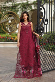 Noor by Saadia Asad Luxe Chikankari Unstitched Lawn 3Pc Suit D-03 Bordeaux