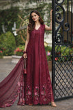 Noor by Saadia Asad Luxe Chikankari Unstitched Lawn 3Pc Suit D-03 Bordeaux
