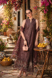 Noor by Saadia Asad Luxury Eid Schiffli Laserkari Unstitched Suit D3 -Espresso Rose