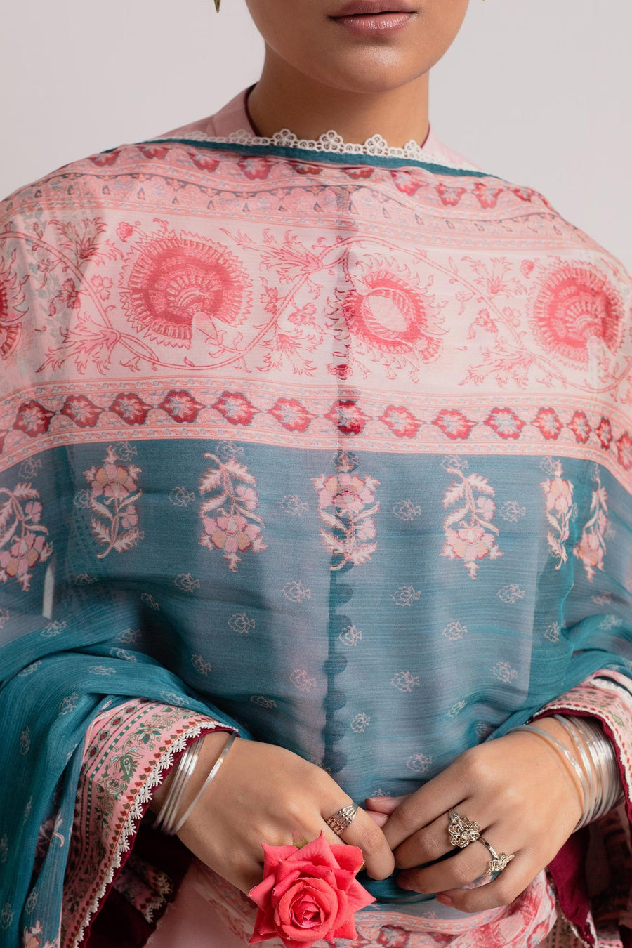 Coco by Zara Shahjahan Printed Lawn Unstitched 3Pc Suit D-03 GULABI