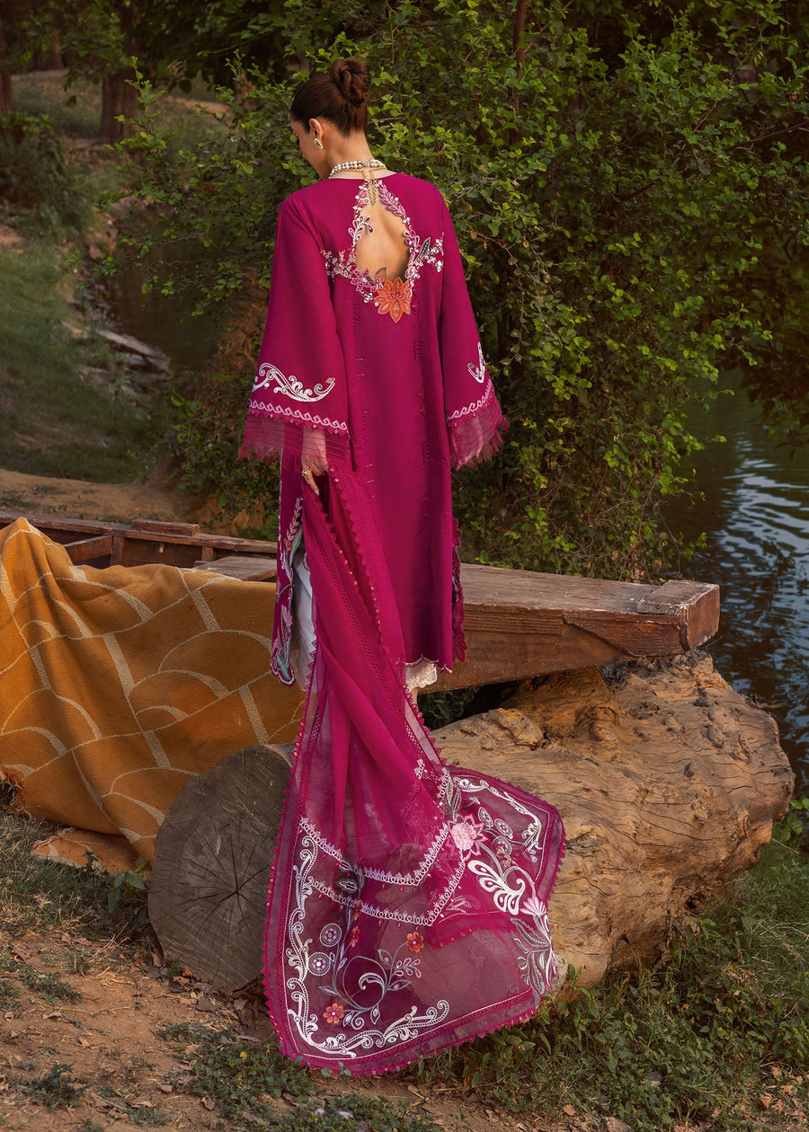 Crimson Tasawar Luxe Lawn Unstitched 3Pc Suit D-3A MIRROR GARDEN
