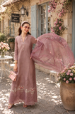 Noor by Saadia Asad Eid Luxe Printkhaas Unstitched 3Pc Suit D-03 Rose Éclat