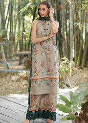 Noor by Saadia Asad Eid Luxe Printedkari Unstitched 3Pc Suit D-04A