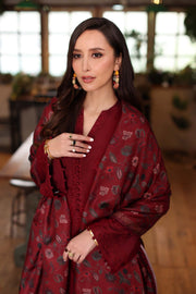 Noor by Saadia Asad Embroidered Linen Unstitched 3Pc Suit D-04A