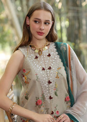Noor by Saadia Asad Eid Luxe Printedkari Unstitched 3Pc Suit D-04A