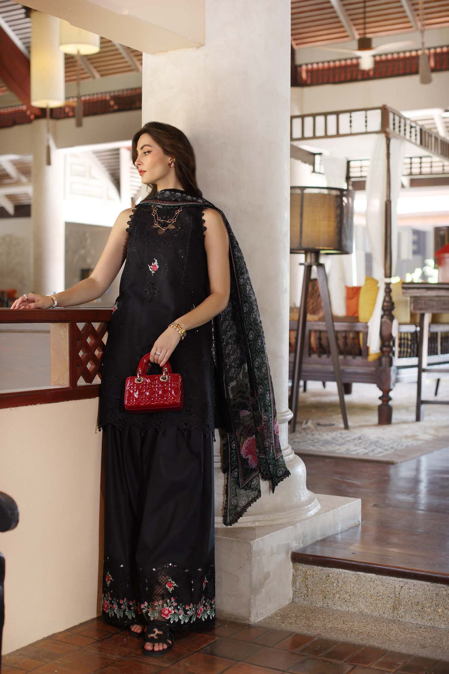 Noor by Saadia Asad Eid Luxury Handwork Laserkari Unstitched 3Pc Suit D-04A