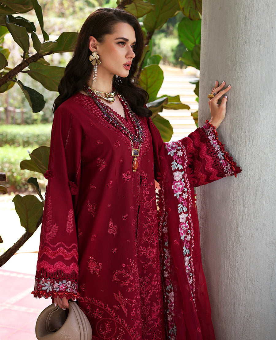 Republic WomensWear Kalani Embroidered Lawn Unstitched 3Pc Suit D4-A - Rhea