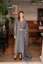 Noor by Saadia Asad Embroidered Linen Unstitched 3Pc Suit D-04B
