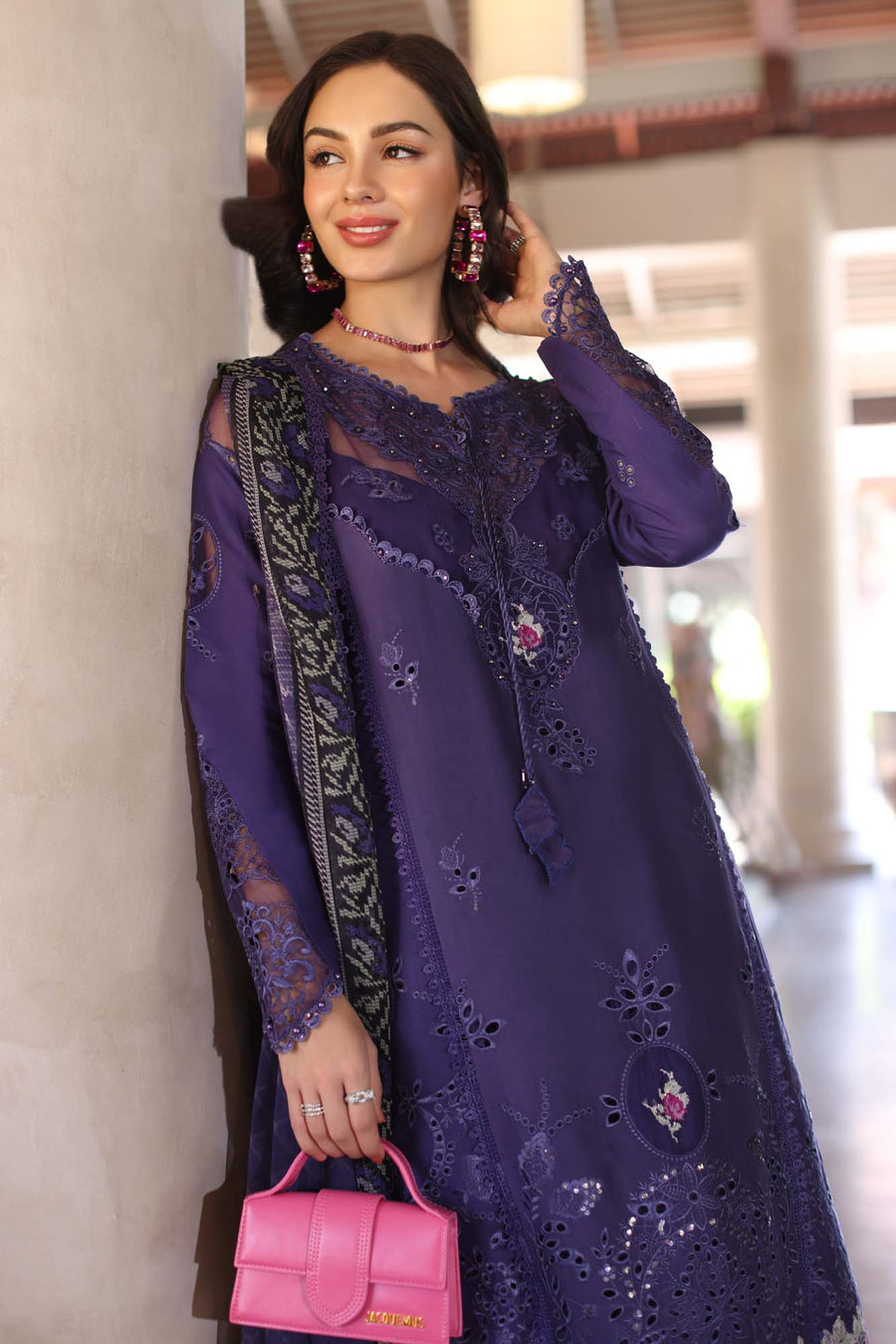 Noor by Saadia Asad Eid Luxury Handwork Laserkari Unstitched 3Pc Suit D-04B