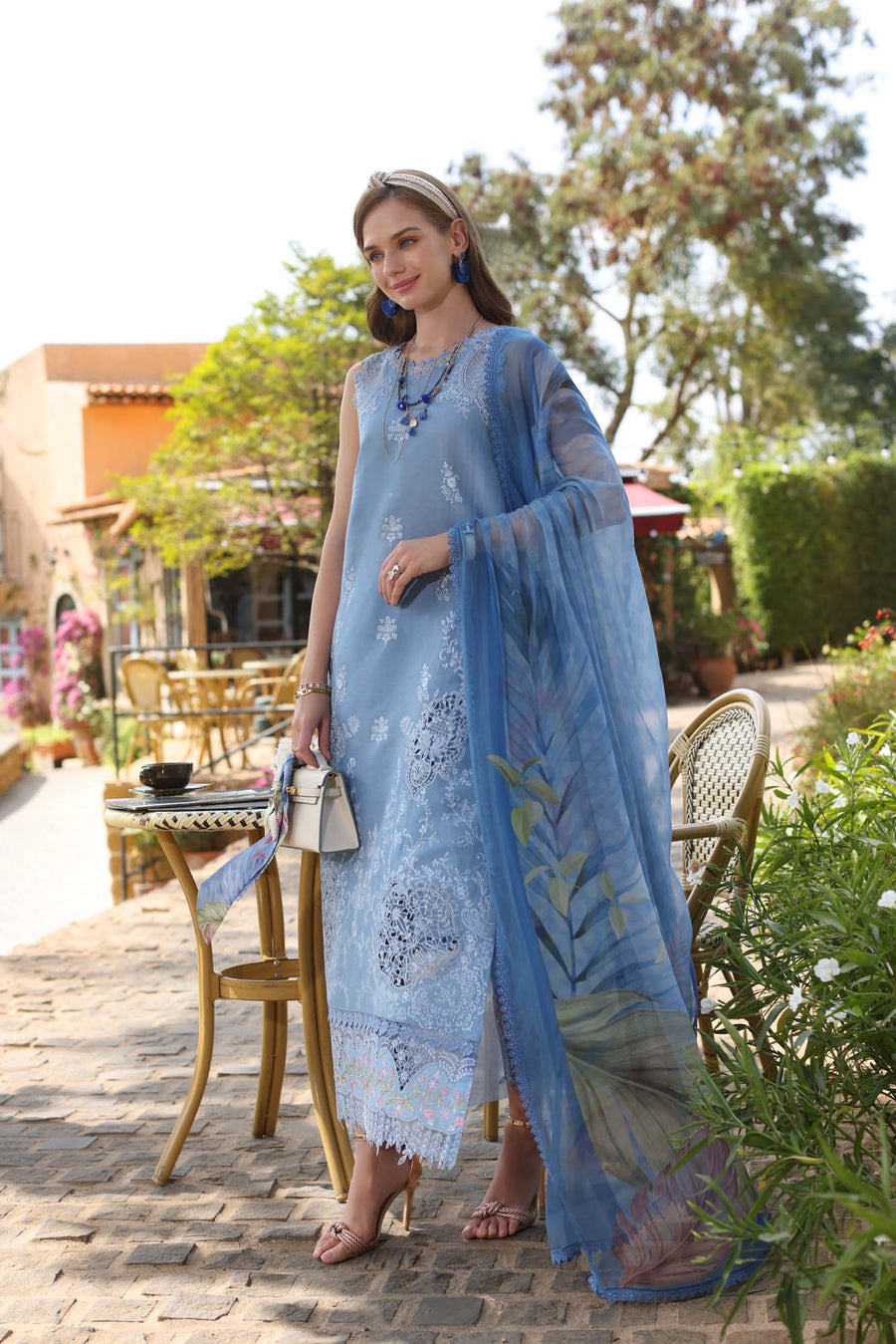 Noor by Saadia Asad Luxe Chikankari Unstitched Lawn 3Pc Suit D4-B