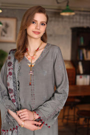 Noor by Saadia Asad Embroidered Linen Unstitched 3Pc Suit D-04B