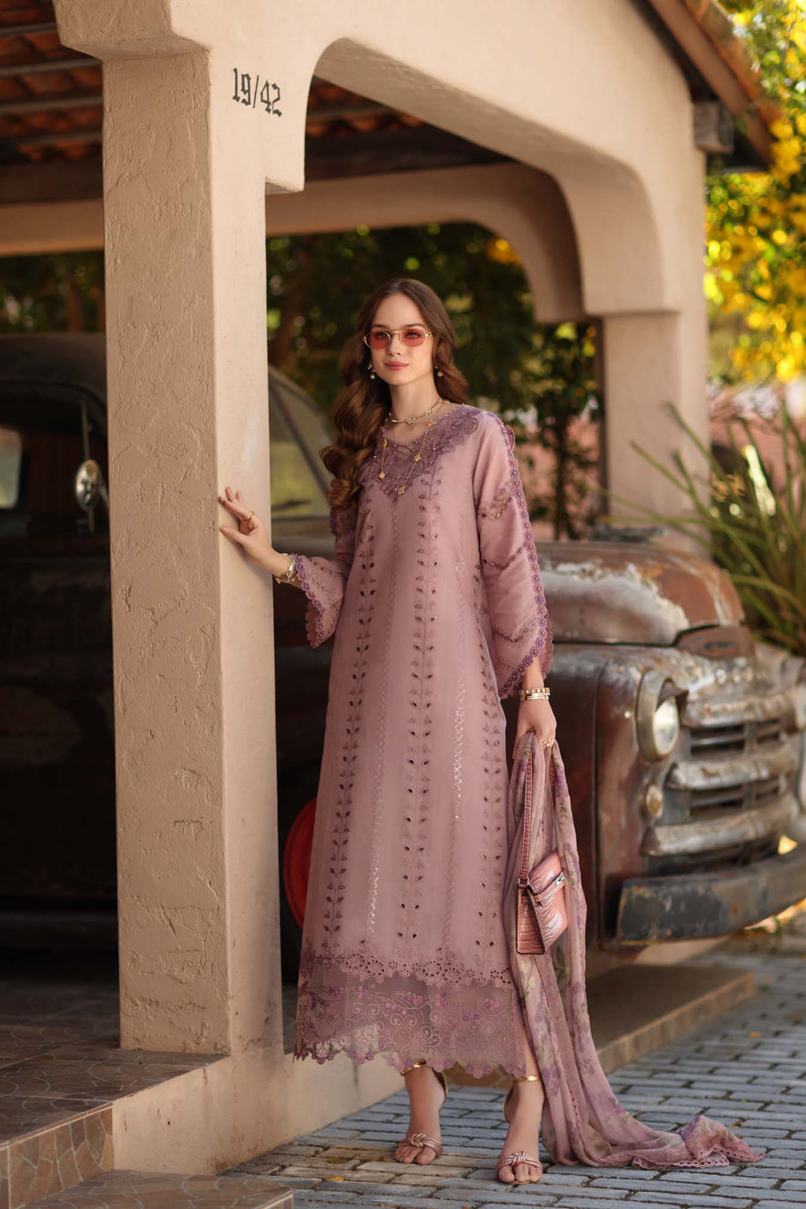 Noor by Saadia Asad Luxe Chikankari Unstitched Lawn 3Pc Suit D4-B