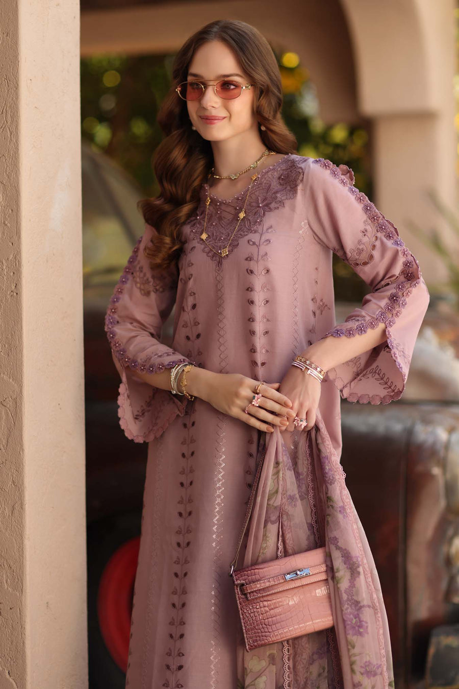 Noor by Saadia Asad Luxe Chikankari Unstitched Lawn 3Pc Suit D4-B