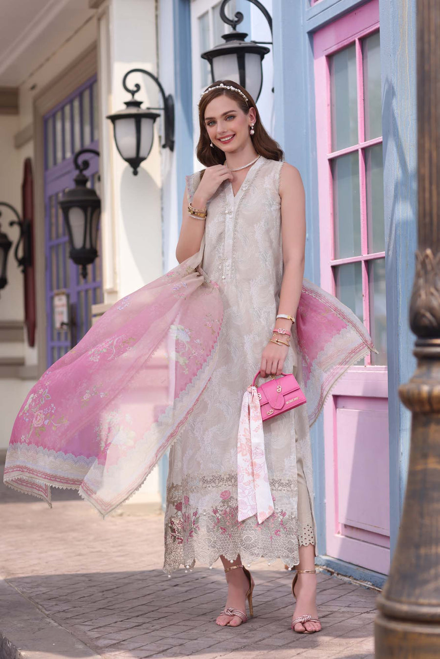 Noor by Saadia Asad Eid Luxe Chikankari Unstitched 3Pc Suit D-04