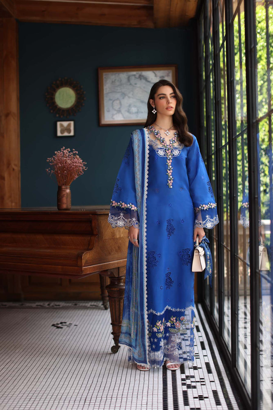 Noor by Saadia Asad Eid Luxury Schiffli Laserkari Unstitched 3Pc Suit D-04