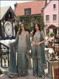 Noor by Saadia Asad Luxe Chikankari Unstitched Lawn 3Pc Suit D-04 Smoke Zinc