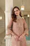 Noor by Saadia Asad Embroidered Cotton Net Unstitched 3Pc Suit D-04 Tea Pink