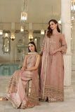 Noor by Saadia Asad Embroidered Cotton Net Unstitched 3Pc Suit D-04 Tea Pink