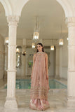 Noor by Saadia Asad Embroidered Cotton Net Unstitched 3Pc Suit D-04 Tea Pink