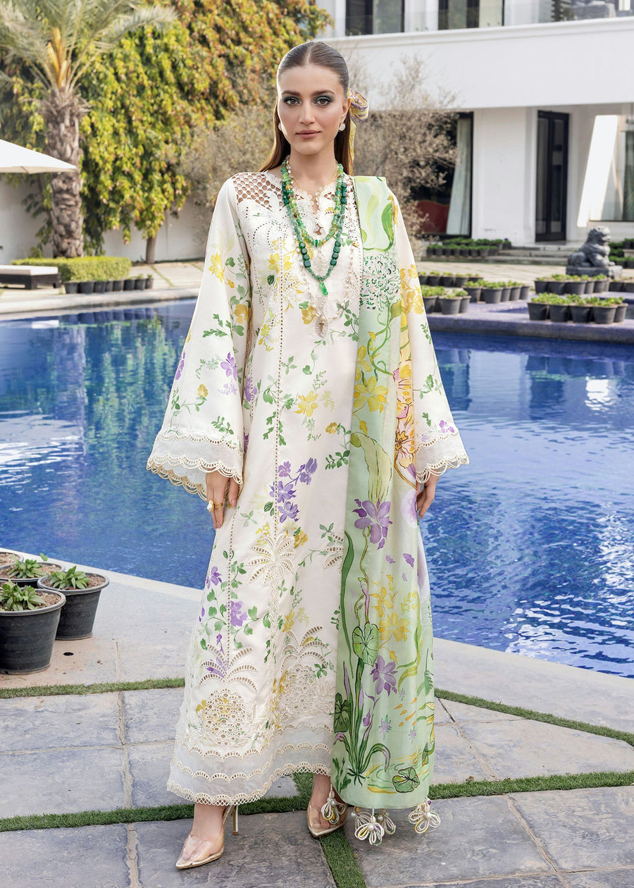 Crimson Flow Embroidered Lawn Unstitched 3Pc Suit D-4A TROPIC TEASE