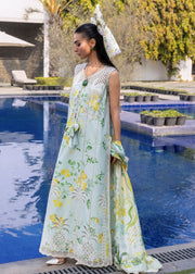 Crimson Flow Embroidered Lawn Unstitched 3Pc Suit D-4B TROPIC TEASE