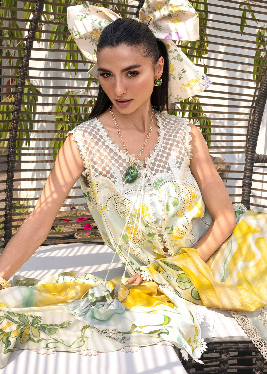 Crimson Flow Embroidered Lawn Unstitched 3Pc Suit D-4B TROPIC TEASE