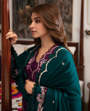 Republic Womenswear Rosalee Unstitched Khaddar 3Pc Suit D-04 Mirea