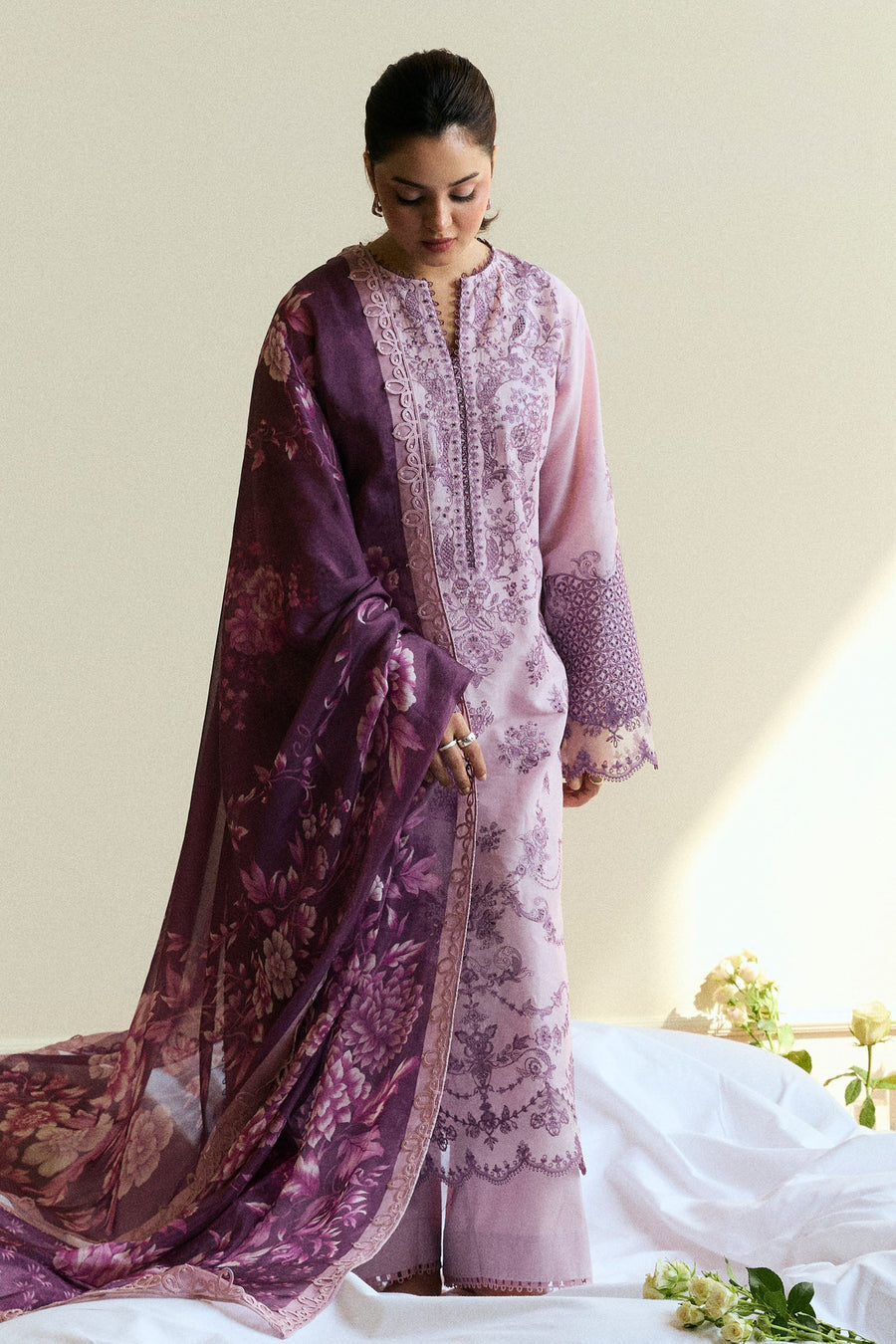 Coco by Zara Shahjahan Embroidered Lawn Unstitched 3Pc Suit D-05 QUINCE