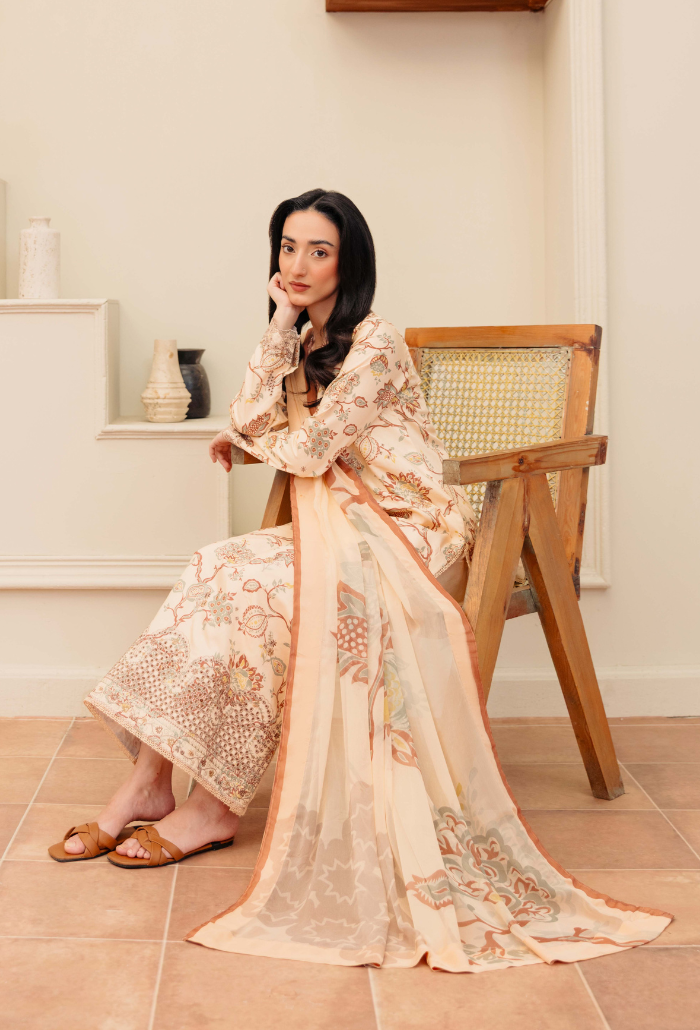 Humdum Miral Embroidered Viscose Unstitched 3Pc Suit D-05