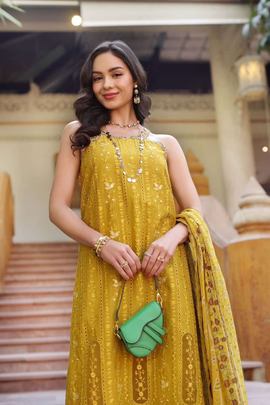Noor by Saadia Asad Eid Luxury Handwork Laserkari Unstitched 3Pc Suit D-05A