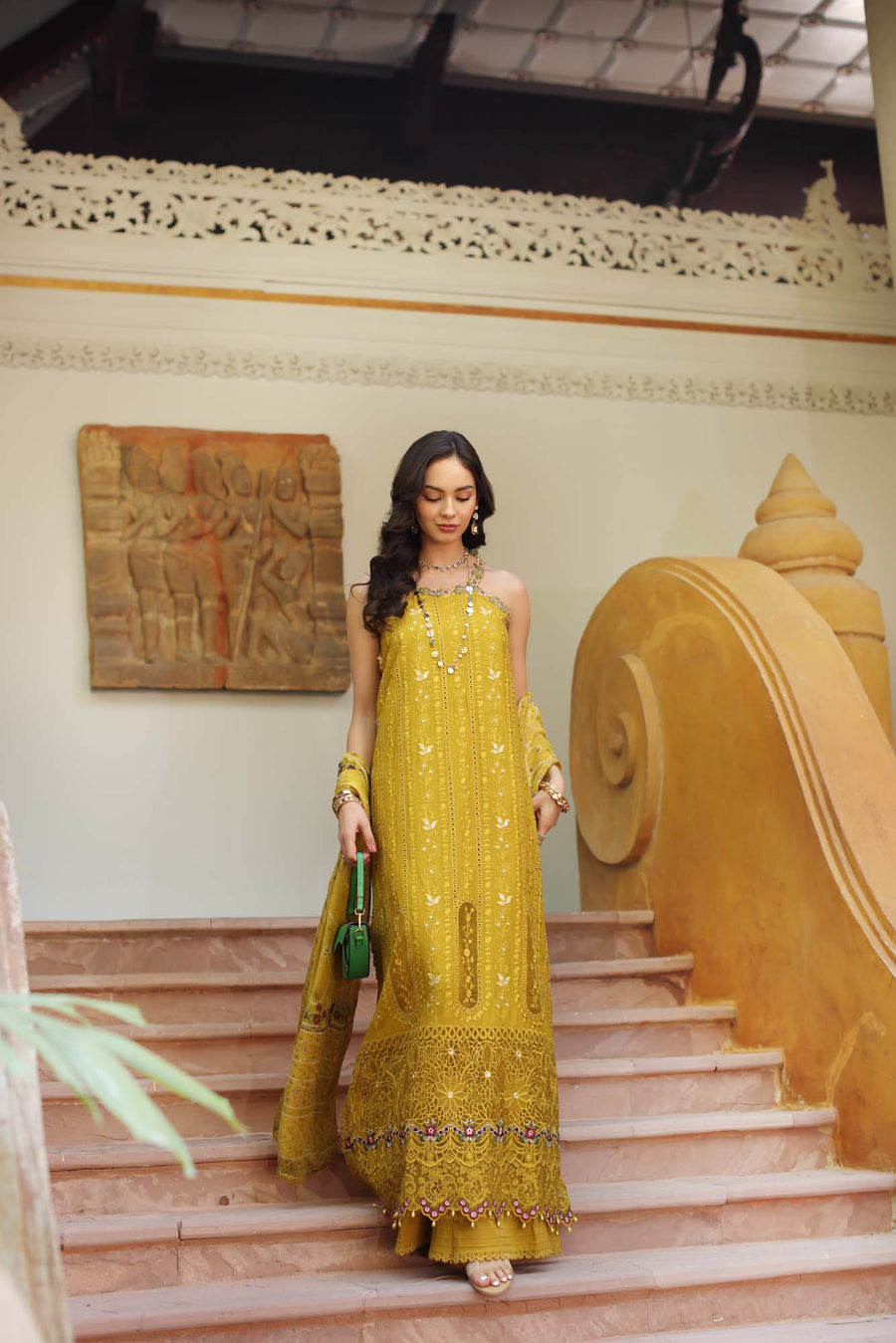 Noor by Saadia Asad Eid Luxury Handwork Laserkari Unstitched 3Pc Suit D-05A