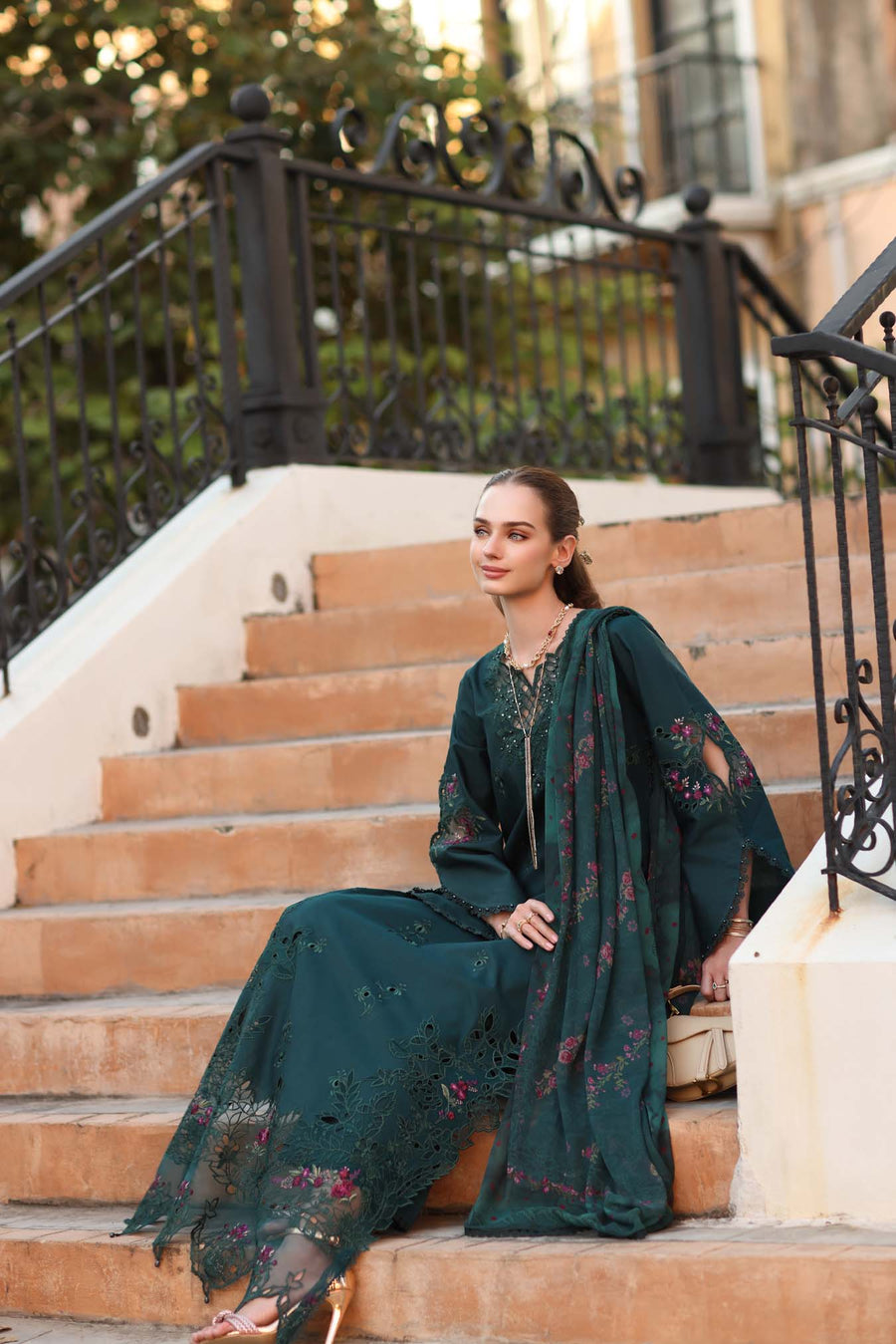 Noor by Saadia Asad Eid Luxe Printkhaas Unstitched 3Pc Suit D-05A