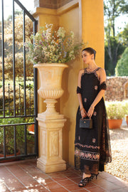 Noor by Saadia Asad Luxury Eid Handwork Schiffli Laserkari Unstitched Suit D05-B Lunaria