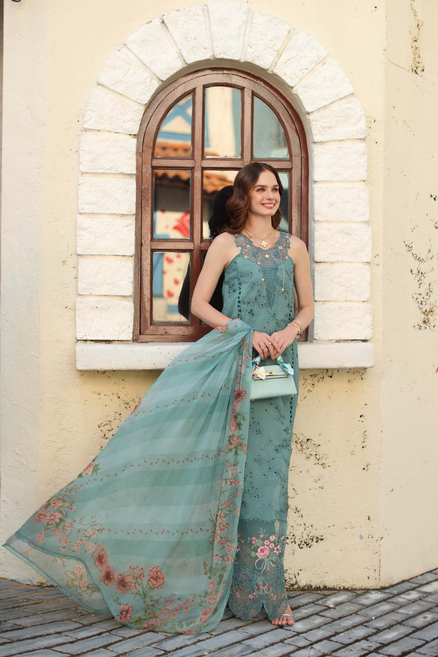 Noor by Saadia Asad Luxe Chikankari Unstitched Lawn 3Pc Suit D5-B