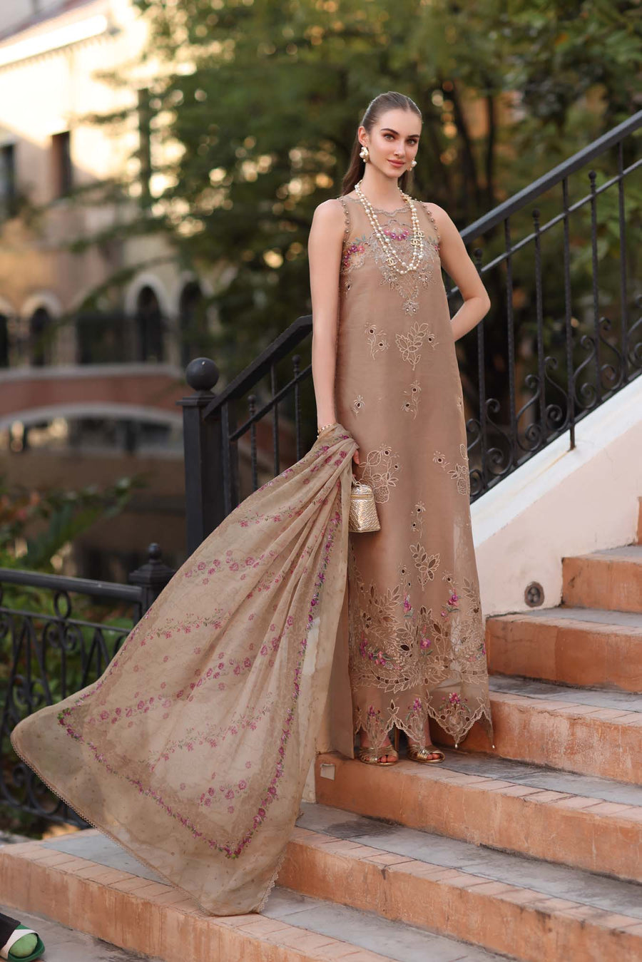 Noor by Saadia Asad Eid Luxe Printkhaas Unstitched 3Pc Suit D-05B