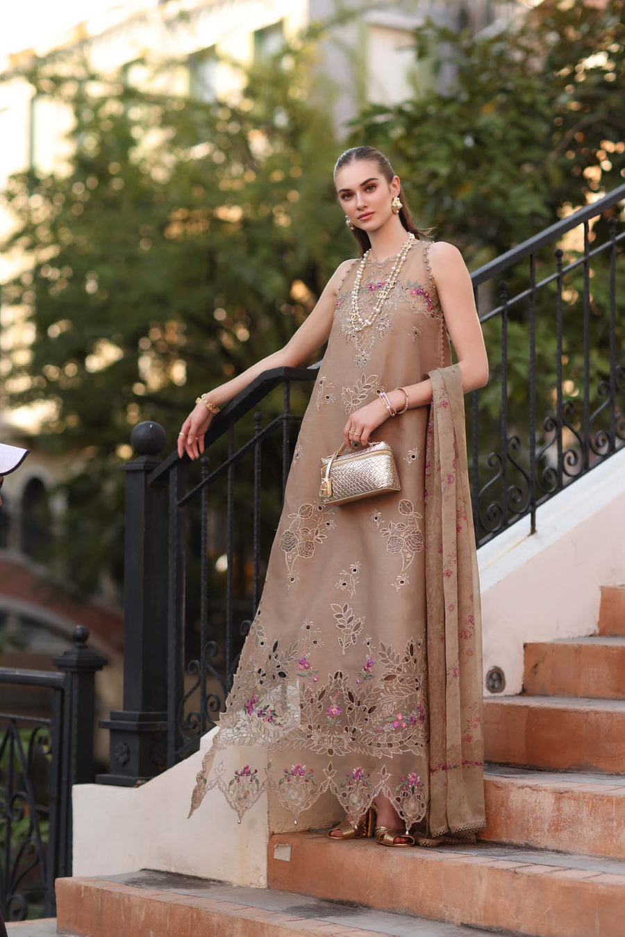 Noor by Saadia Asad Eid Luxe Printkhaas Unstitched 3Pc Suit D-05B