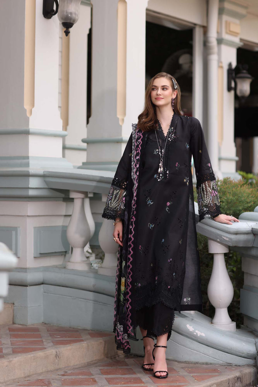 Noor by Saadia Asad Eid Luxe Chikankari Unstitched 3Pc Suit D-05