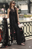 Noor by Saadia Asad Luxe Chikankari Unstitched Lawn 3Pc Suit D-05 Cross stitch Black