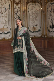 Noor by Saadia Asad Embroidered Cotton Net Unstitched 3Pc Suit D-05 Green