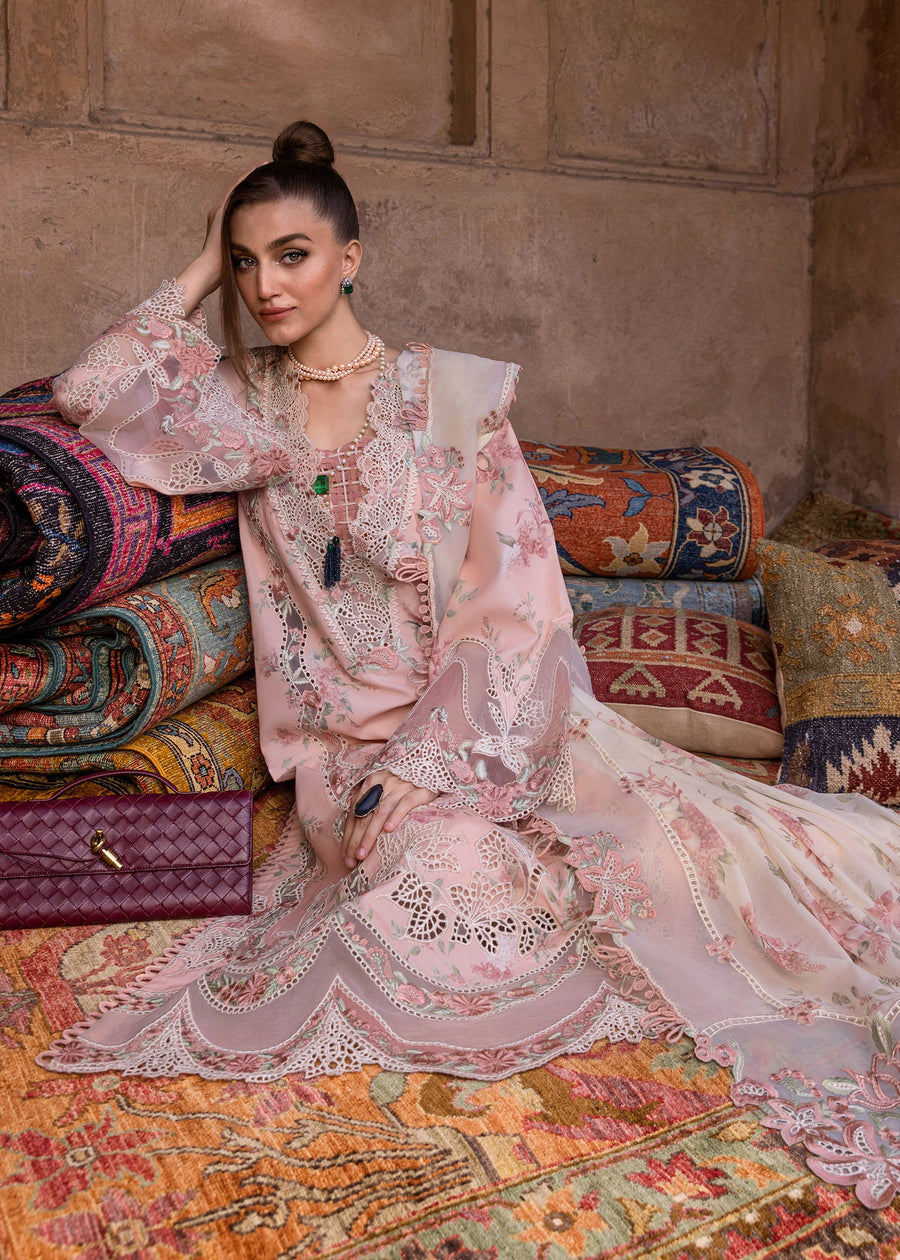 Crimson Tasawar Luxe Lawn Unstitched 3Pc Suit D-5A LAVENDER FALL