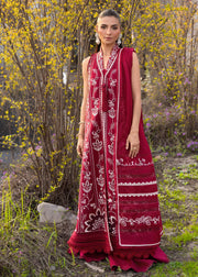 Crimson Flow Embroidered Lawn Unstitched 3Pc Suit D-5A A HANDMADE TALE