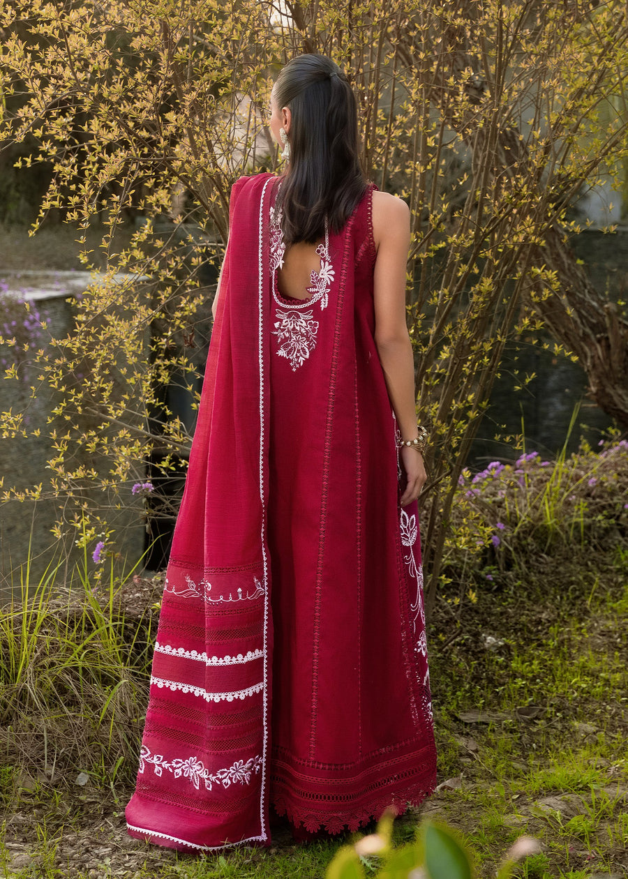 Crimson Flow Embroidered Lawn Unstitched 3Pc Suit D-5A A HANDMADE TALE
