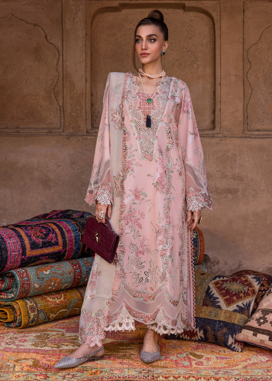 Crimson Tasawar Luxe Lawn Unstitched 3Pc Suit D-5A LAVENDER FALL
