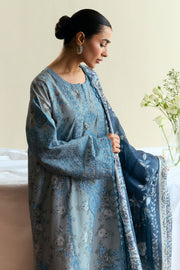 Coco by Zara Shahjahan Embroidered Lawn Unstitched 3Pc Suit D-06 FLEURON