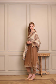 Noor by Saadia Asad Embroidered Linen Unstitched 3Pc Suit D-06A